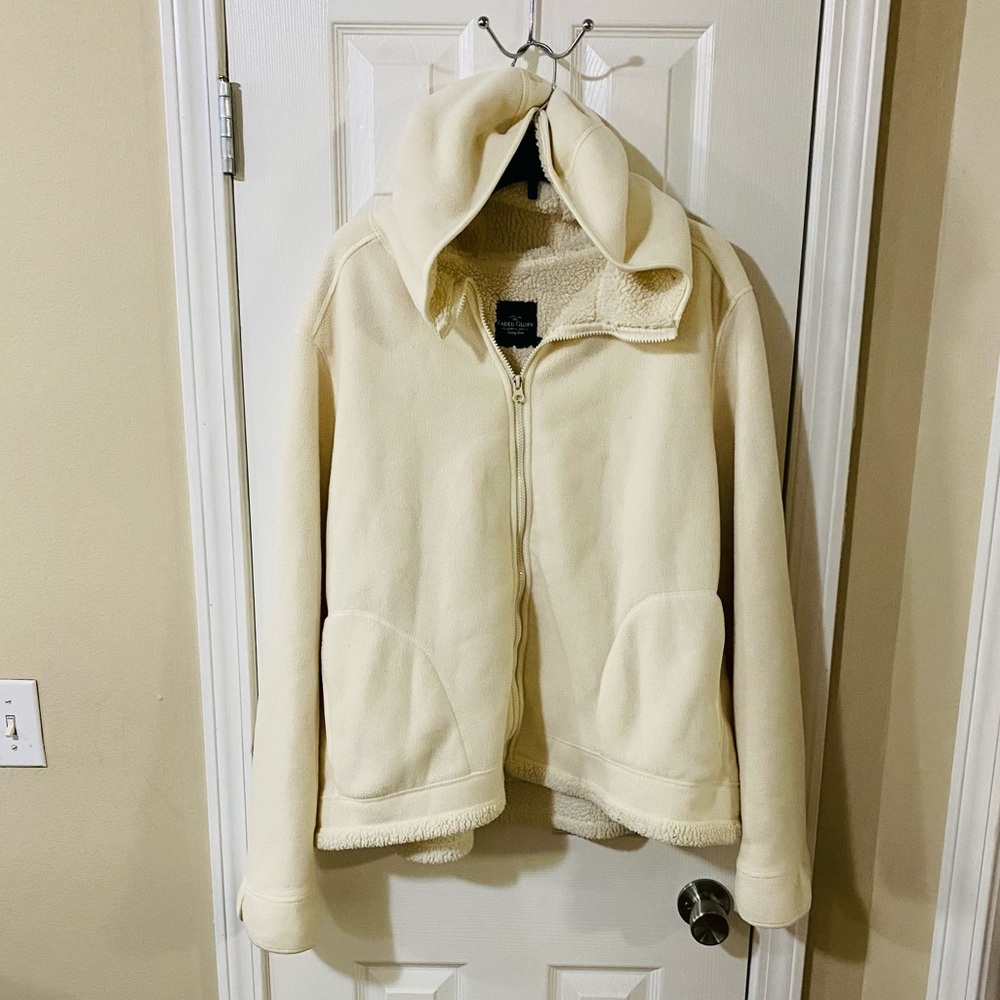 🧥Faded Glory Cream colored Winter Hooded Coat🧥 3X 22/24😉 Women 🍂